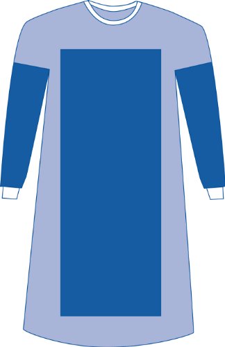 Image of Medline Sterile Poly-Reinforced Eclipse Surgical Gowns, Set-In Sleeves, Size Large, AAMI Level 4, Case of 30 Each