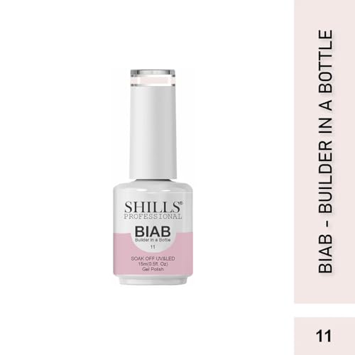 Image of SHILLS PROFESSIONAL BIAB - Builder in a Bottle 15ml | Soak Off UV & LED Gel Polish | Nail Strengthener, Base & Builder Gel in One | Long-Lasting, Chip-Resistant Formula | Available in 6 Shades (011 - Soft Blush)