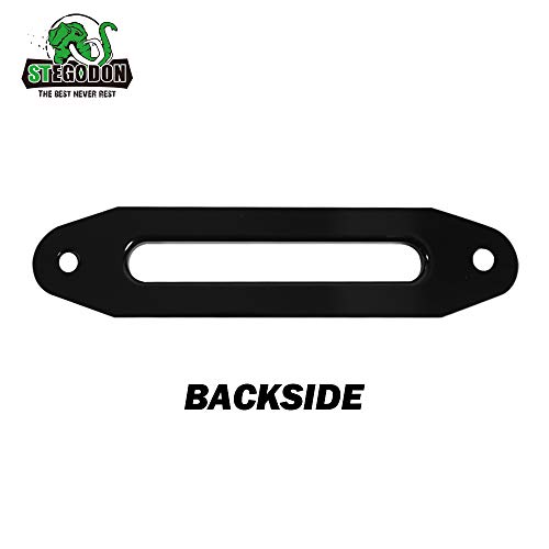 Stegodon 10" Aluminium Winch Hawse Fairlead Black Finish Cast Iron For Synthetic Rope Winch 8000-13000Lbs Winch(All Black) #TOP5