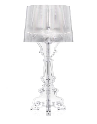 Kartell Bourgie Lampada da Tavolo, Dimmerabile E14, 40 W, Cristallo