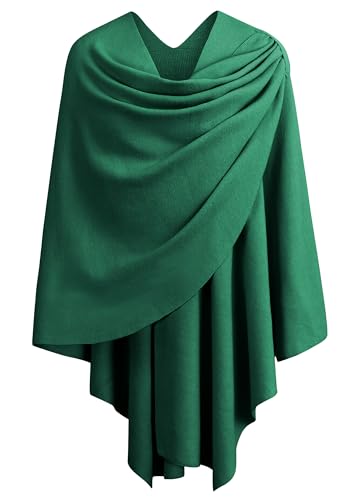 Image of PULI Womens Cross Front Poncho Shawl Wrap Elegant Wedding Formal Gift