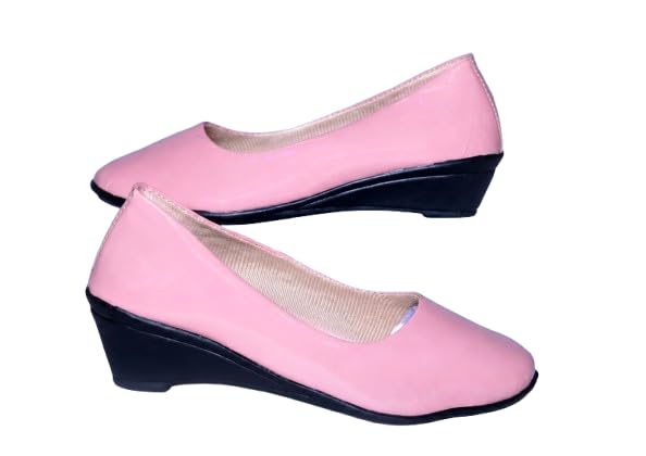Women’s Wedge Heel Ballet Flats | Faux Leather Slip-On Casual Shoes | Closed Toe Lightweight Comfortable Office Party Footwear for Women & Girls-image-40