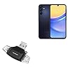 BoxWave Smart Gadget Compatible with Samsung Galaxy A15 5G – AllReader SD Card Reader, microSD Card Reader SD Compact USB – Jet Black