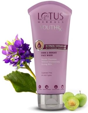 Lotus Herbals YouthRx Firm & Bright Face Wash with Bakuchiol Retinol & Vitamin C for Anti Ageing & Brightening 100ml