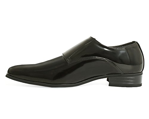 Dobell Mens Black Double Monk Dress Shoes Patent-11