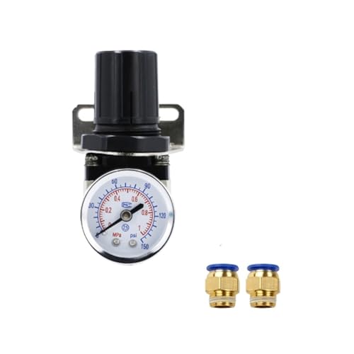 Filtro neumático AR2000-02 G1/4 con manómetro ajustable y conectores de 12mm