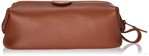 Royce Leather Travel Toiletry Wash Bag in Leather, Tan 1, One Size