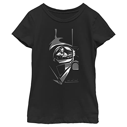 T-shirt Star Wars fille manches courtes résistant au lavage motif Vader solide