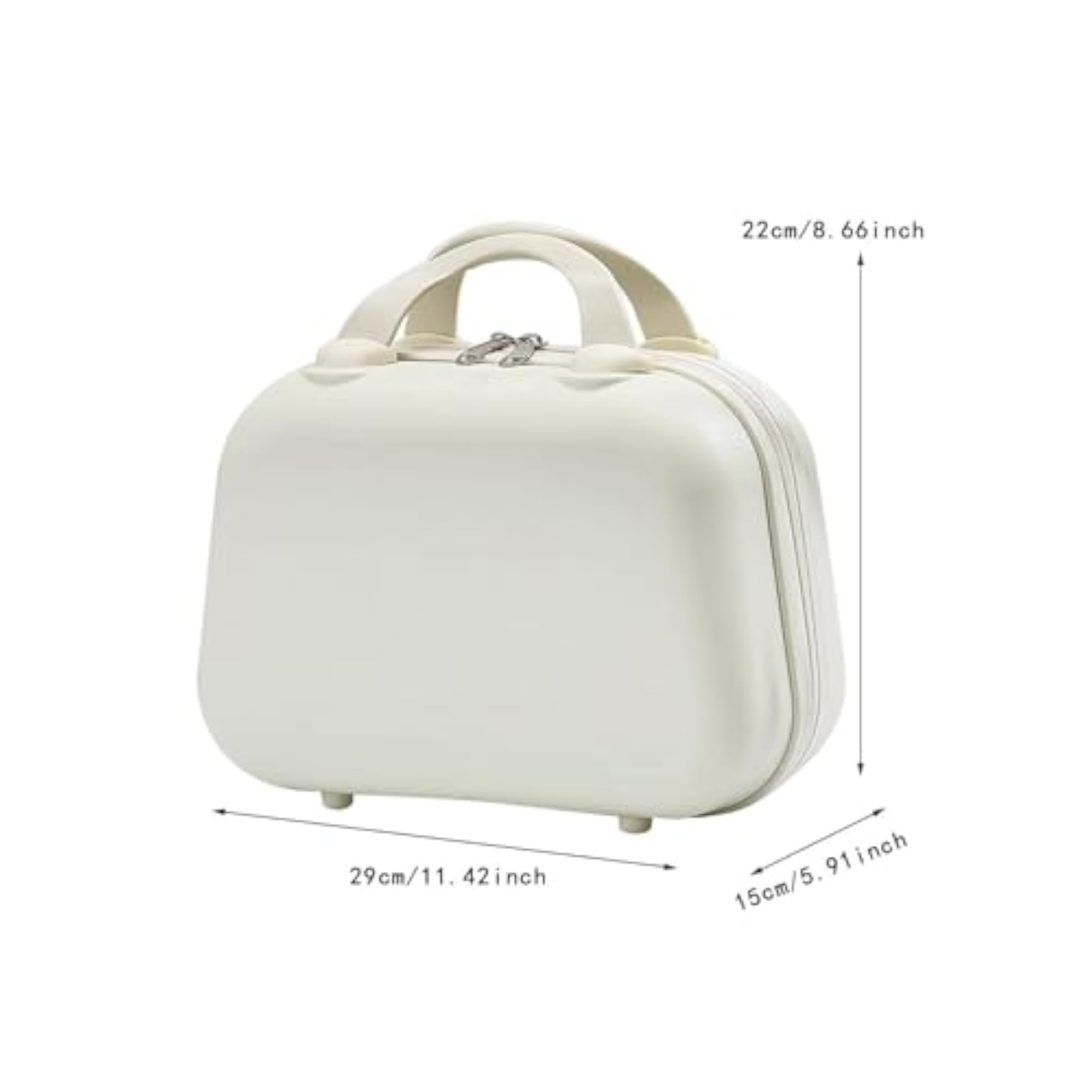 Makeup Tote Bag, Practical Travel Makeup Bag for Toiletries, White