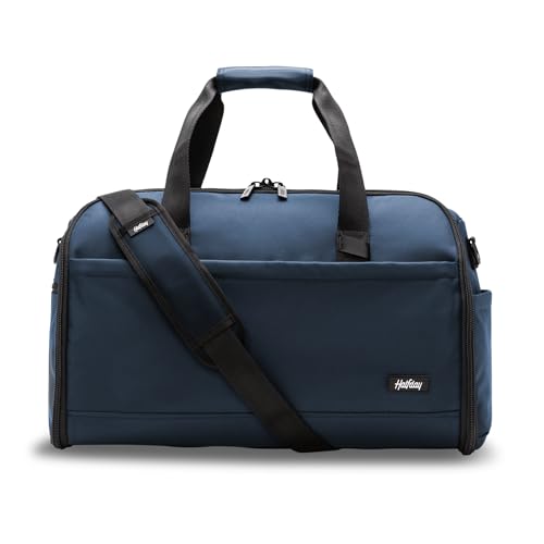 Halfday Convertible 2-in-1 Premium Garment Duffel Weekender Bag 40L: Wrinkle-Free Travel (Hanging Suit Compartment Shoe Pockets Trolley Sleeve) Balistic Nylon Carry-on Pacific