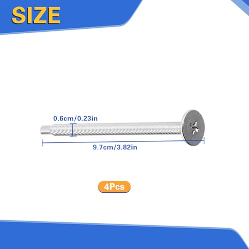 4 Stück Flachbolzen zur Mikrowellenmontage Befestigungsschraube einfache Installation kompatibel mit Samsung, Kenmore, Maytag, Mikrowellen