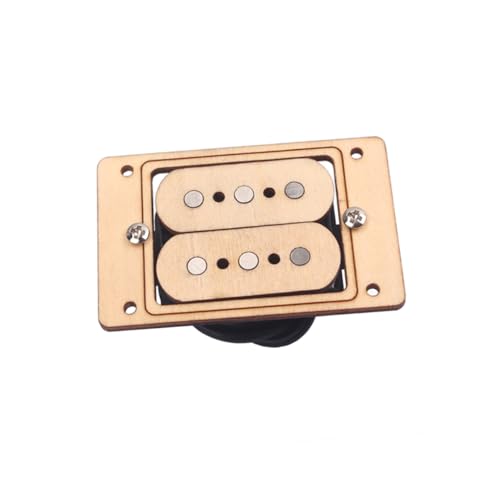 JEWEDECO 弦 メープル材 エレキギター用 ハムバッカー ダブルコイル ピックアップ ブリッジ ネック対応 ライトブラウン