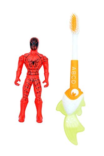 Fllik Kids Toothbrush with Toy for Boys and Girls Soft Bristles Multicolor M2 (Multicolor M2)