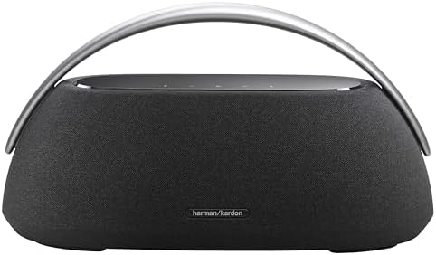 Harman Kardon Go + Play 3 Bezprzewodowy Głośnik Bluetooth z Mikrofonem, USB, Wbudowanym Akumulatorem, 8h Odtwarzania i Dźwiękiem Stereo, Czarny