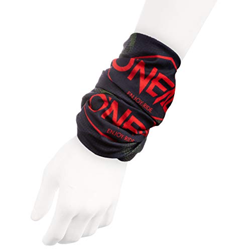 O‘NEAL | Halstuch Schlauch-Schal | Mountainbike Motocross Motorrad | Ungesäumt, Bequemes Material, elastischer Stoff | Neckwarmer Covert | Unisex | Schwarz Grün | Einheitsgröße