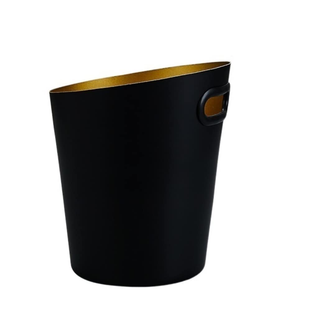 Cubitera Champanera Cubo De Hielo Inclinado De Acero Inoxidable Cubo De Champán Bar Cubo De Cerveza Cubo Enfriador para Bar Club Cubiteras para Botellas(Black)