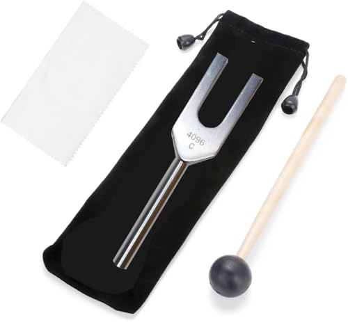 LeSage 4096hz Tuning Fork with Hammer for Healing, Medical-Grade Tuning Fork with Hammer Weight and Durability