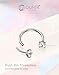 OUFER 2PCS 316L Surgical Steel Horseshoe Nose Rings Hoops, 20G Push Pin Threadless Nose Rings For Women Men, Double Crystal Horseshoe Septum Lip Eyebrow Helix Daith Ear Piercing Jewelry-7mm and 8mm