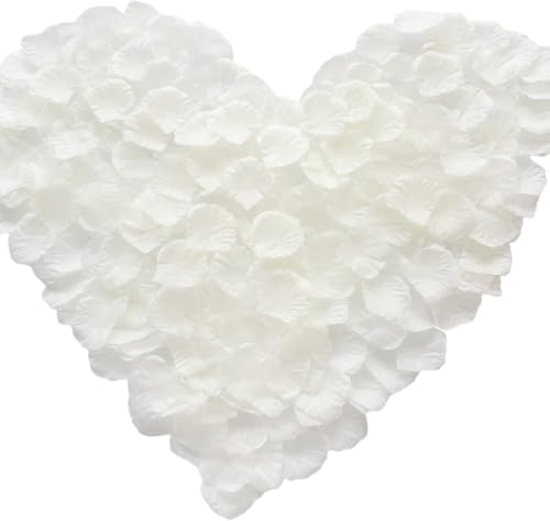 3300PCS White Silk Rose Petals, Artificial Flower Petals for Wedding