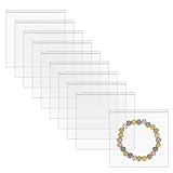 QUARKZMAN 10 Stück PVC Schmuckbeutel, 15 x 15 cm Selbstversiegelnde Schmucktaschen Klarer Reißverschlussbeutel Transparenter Plastikverschlussbeutel Für Halskette Ring Ohrring Armband