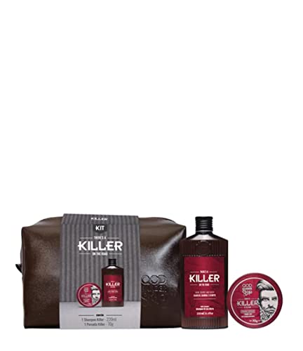 KIT QOD NECESSAIRE AZUL XAMPU DAILY 220ML+ POMADA KILLER 70G