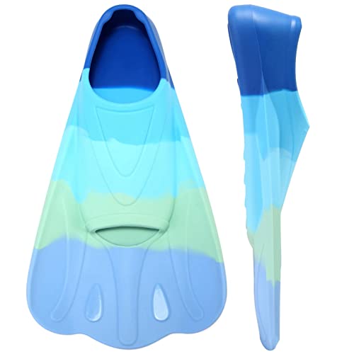 Azuunye Youth Swim Fins For Lap Swimming, Silicone Swim Training Flippers For Kids Teens Adults Small #TOP6