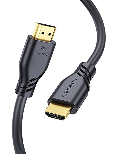 SOOMFON Cable HDMI 2.1 8K 2M Cable HDMI 8K 60Hz 4K 120Hz, eARC, Dolby Visión, 3D, HDR 10+, HDCP 2.2&2.3 Cable Macho a Macho Compatible con PS5 PS4 Xbox TV Monitor Cover