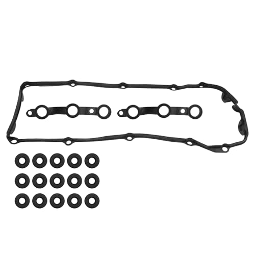 Image of 11121437395 Valve Cover Gasket Set, Replacement for BMW M54 E46 E39 E83 E53 525i X5 Z3 325i 330i 325Ci 323Ci 323i 325xi 328Ci 328i 330Ci 2002-2006, Replaces 11120030496