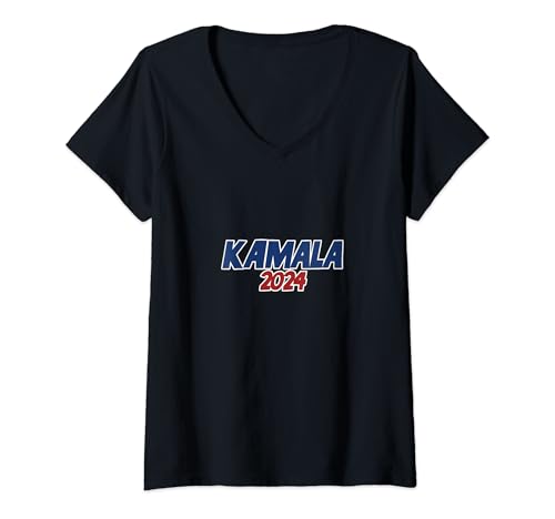 Mujer Kamala 2024 Design Vote Kamala Harris 2024 demócrata electoral Camiseta Cuello V