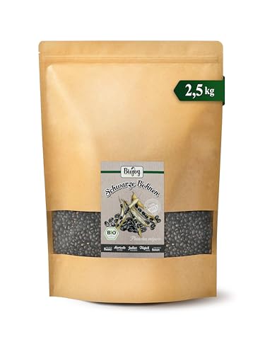 Biojoy Frijoles negros secos Ecológico (2,5 kg), enteros y sin aditivos