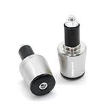 Tapones Extremos Manillar Moto para C-BR 600RR C-BR600RR C-BR 600 RR Accesorios para Motocicletas Puños Manillar CNC De 7/8' Y 22 Mm Tapones Extremo Manillar(Silver)