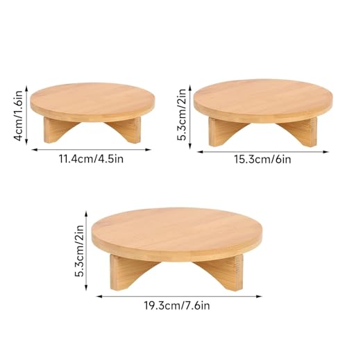 Socle de décoration marron en bois de qualité pour grand vase - 6