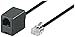 Produktbild Wentronic Modular Verlängerungskabel (4-polig, RJ11 Stecker auf RJ11 Kupplung) schwarz 10m