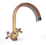 Zweigriff Armatur Spültischarmatur Küchenarmatur Zweihand Retro Nostalgie braun