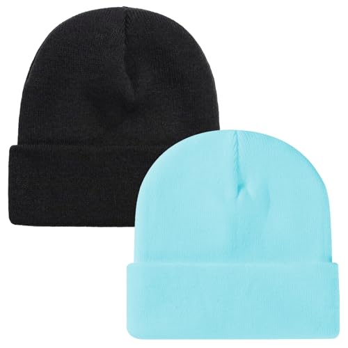 Image of ZOORON Beanie for Men Women Warm Winter Hat Unisex Soft Knit Cuffed Beanie