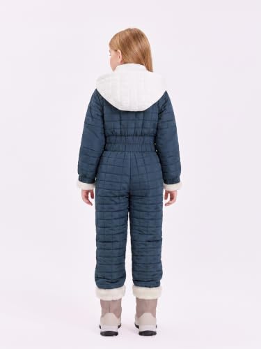 Image of Haloumoning Kid Snowsuit Girls Hooded Waterproof Insulated Ski Suit