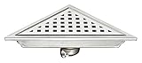 Grilles de drainage triangulaires, drain de sol invisible, balcon, salle de bain, drain de sol d'angle, type caché, insertion de carrelage, drain de douche, drainage rapide(B Type)