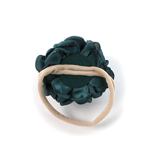 My Lello Baby Girl Ruffle Singed Rose Nylon Elastic Headbands Set 2pcs - Color Options 5