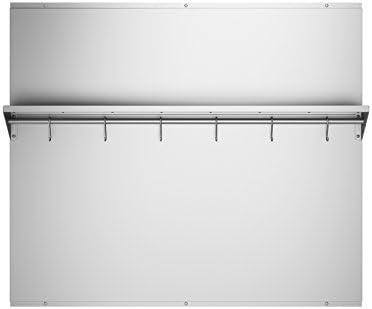 Ancona PBS-1236 36 in. x 30.75 Stainless Steel Backsplash with Shelf and Hooks, 36 x 30.75-Inch