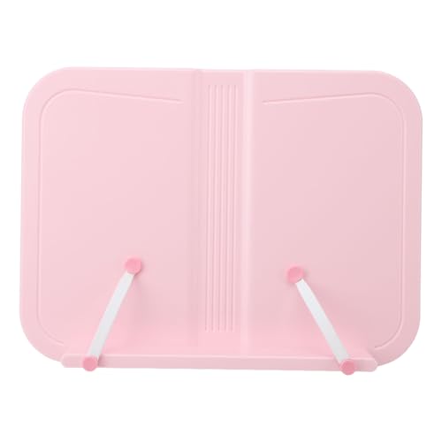 ピンク用、調整可能な本スタンド用、ページクリップ付き、タブレットレシピ料理本の教科書を読むために (基本バージョン)