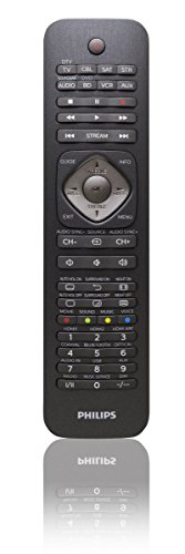 Philips Replacement SRP5018/10 - Mando a Distancia (Audio, Cable, DTV, DVD/BLU-Ray, DVR, Sistema de Cine en casa, Sat, TV, VCR, IR inalámbrico, Botones, Negro)
