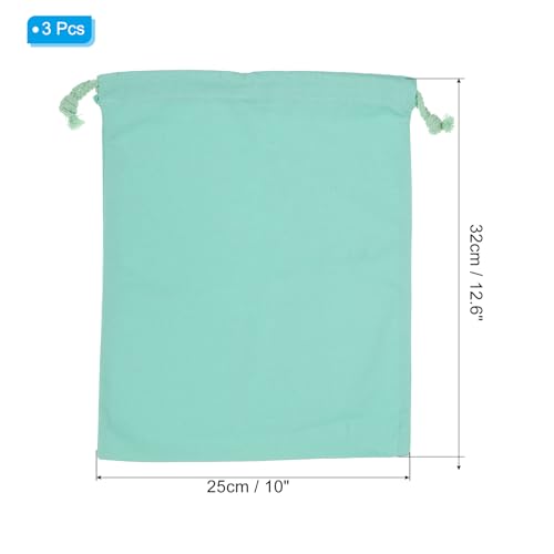 PATIKIL Reusable Drawstring Bags, 10x12.6 Inch 3 Pack Multipurpose Cotton Dust Bags, Luggage Organizer - Image 2