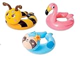Intex, 43234-2327 3 Pack 59220EP - Animal Head Split Ring Pool Floats Bundle Includes Frog, Duck, Penguin, Giraffe, Frog, Penguin
