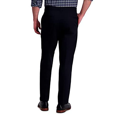 Haggar Men's Iron Free Premium Khaki Classic Fit Flat Front Expandable Waist Casual Pant Regular and Big & Tall Sizes3
