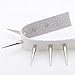 Uviviu 20 Pcs 40mm Spike and Studs, Metalic Rivet Screw on Cone for Leather Crafts Punk DIY Clothing (40MMx20Pcs, Silvery)