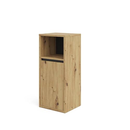 Vicco Midischrank Artisan-Eiche Viola 33x80x38 cm - Badezimmermöbel, Leichte Reinigung des Bodens Dank wandhängender Montage