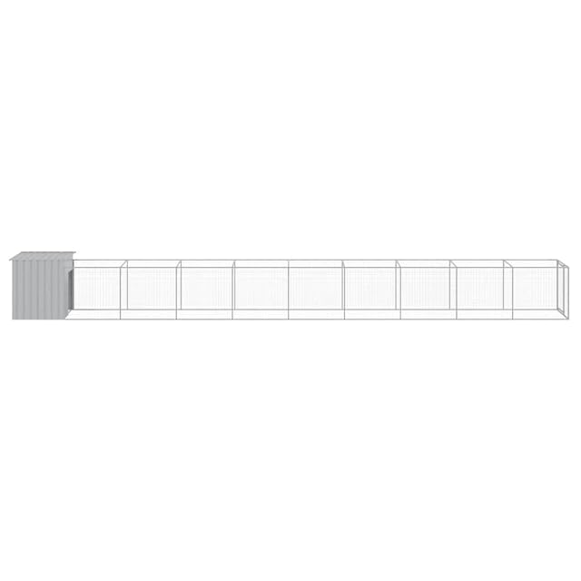 Foto 5 de 7 de vidaXL Caseta Perro Corral Acero galvanizado Gris Claro 110x1017x110cm