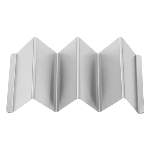 GRIRIW Stainless Steel Taco Holder Stand Rack Shell 20x10x5.5cm for Pancake Easy Filling Serving Random Style