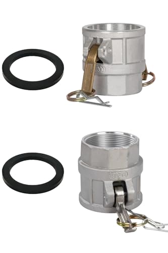 2-Pack Type D Aluminum Camlock Fittings (2