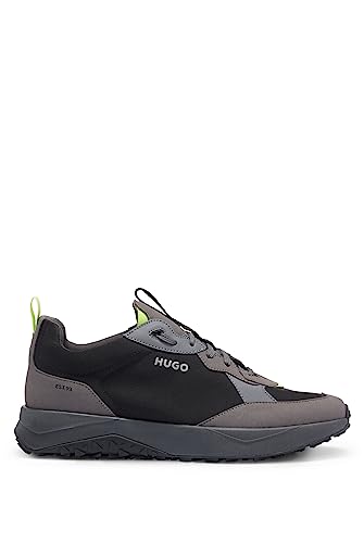 Image of HUGO Mens Running Style Mix Material Sneakers